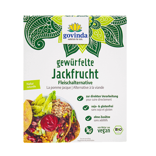 Jackfrucht-Fruchtfleisch Würfel