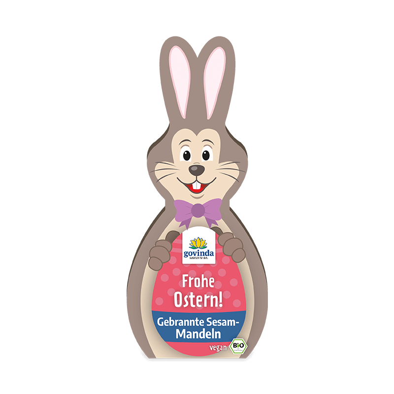 Hoppi der Osterhase: Unsere im Kupferkessel gebrannten Mandeln mit Sesam versüßen dein Osterfest | vegan ✓ glutenfrei ✓
