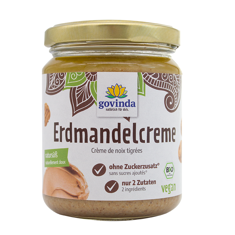 Unsere Erdmandelcreme: Eine echte Besonderheit! Der süße Brotaufstrich ganze ohne Zucker | bio ✓ vegan ✓ 100 % natürlich ✓