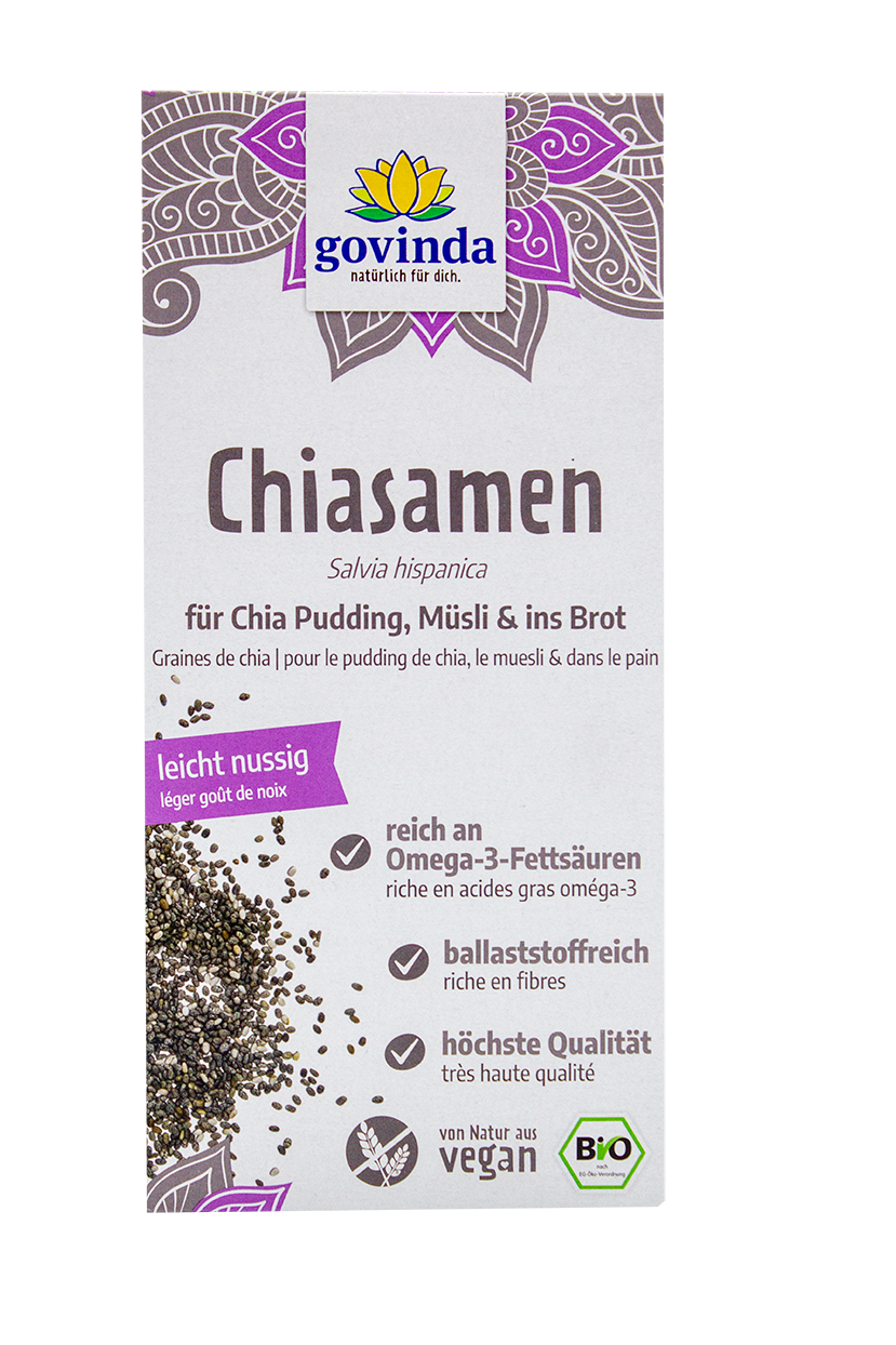 Chiasamen – dein Allround-Talent mit Ballaststoffen & Proteinen für Backwaren, Müslis, Desserts & als Topping | vegan ✓ 100 % natürlich ✓